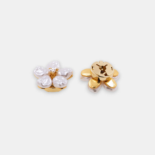 Astral Flora Button Cover Set ā 22K Gold-Plated Floral Shirt Accessory