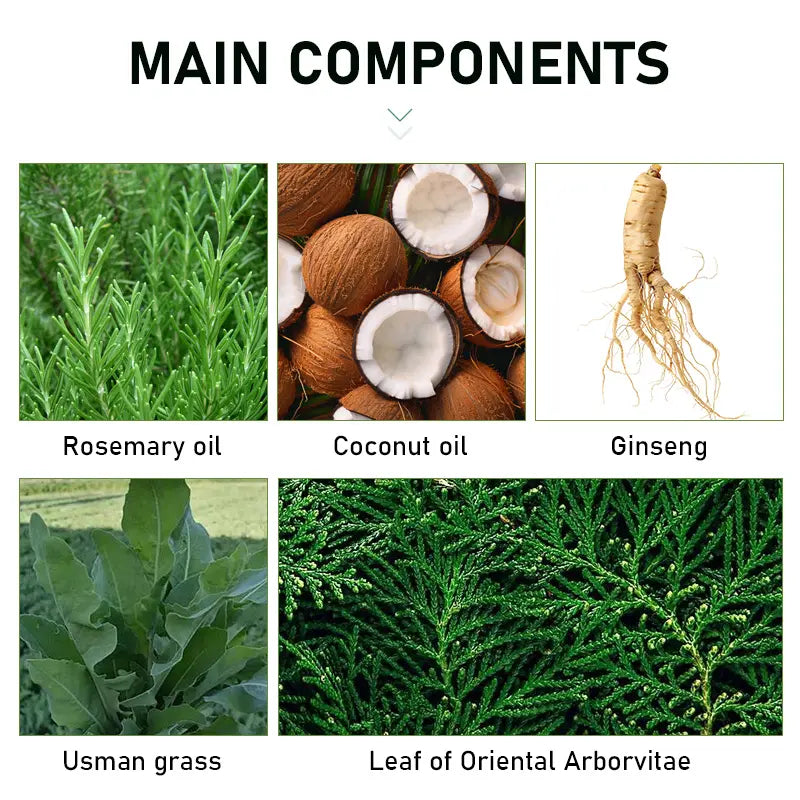 ROZINO Usman Grass & Leaf of Oriental Arborvitae Shampoo Soap Bar for Hair Growth & Gray Hair Reversal - Natural Thinning Hair Loss Treatment with Ginseng Polygonum Multiflorum Rosemary