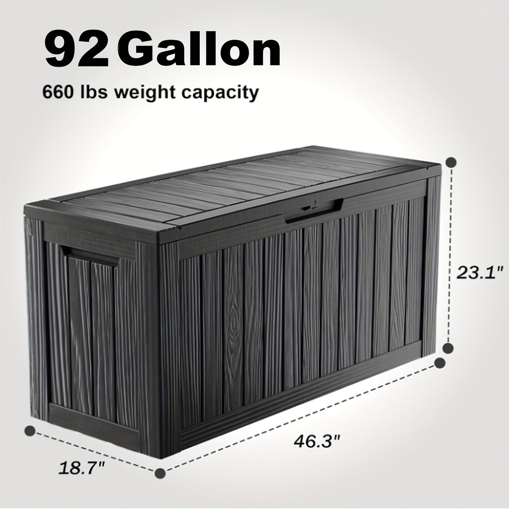 345L\u002F92GAL Storage Capacity Effect with Lockable LidDurable Resin Construction Will Not Rust