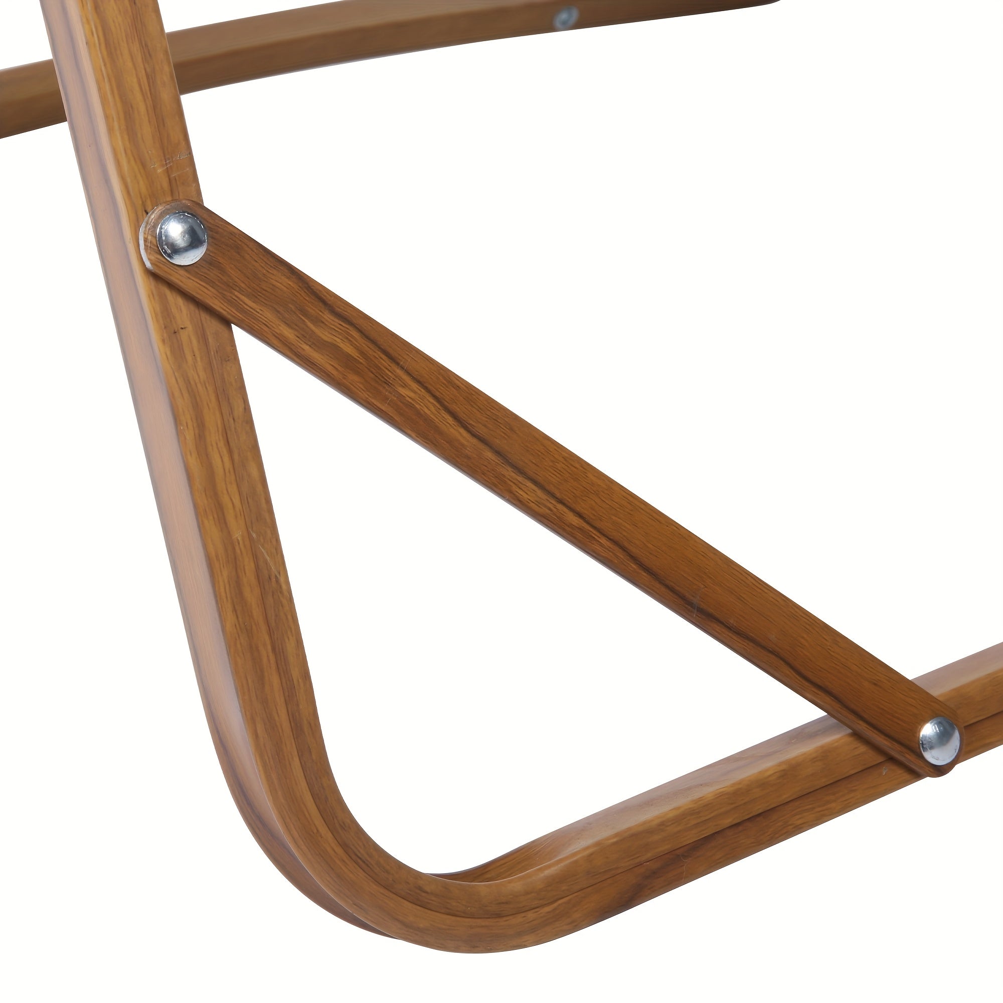 Black Set Of 2 Portable Lightweight Folding Camping Chair With Wooden Armrest Aluminum Frame