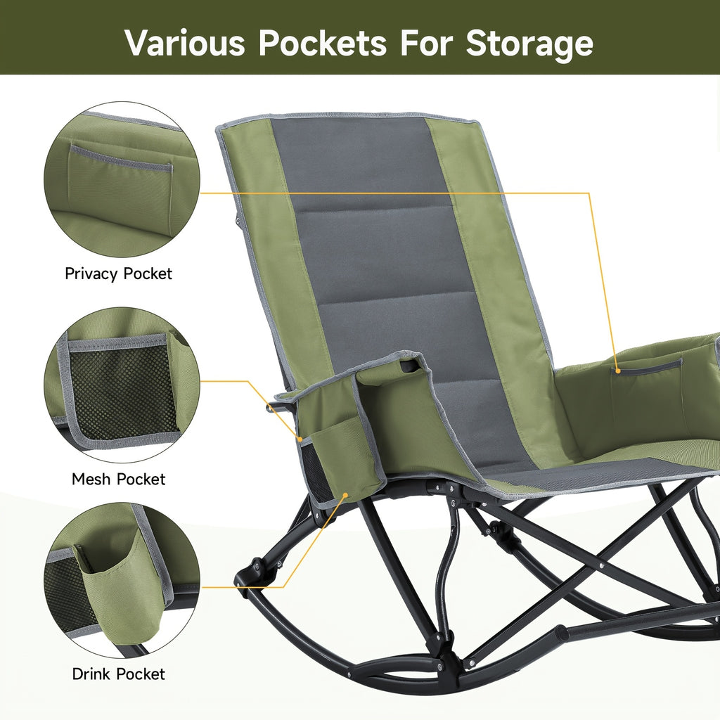 Lawn Chairs, Camping Chairs for Adults, Folding Chair for Outside 330 Lbs Capacity