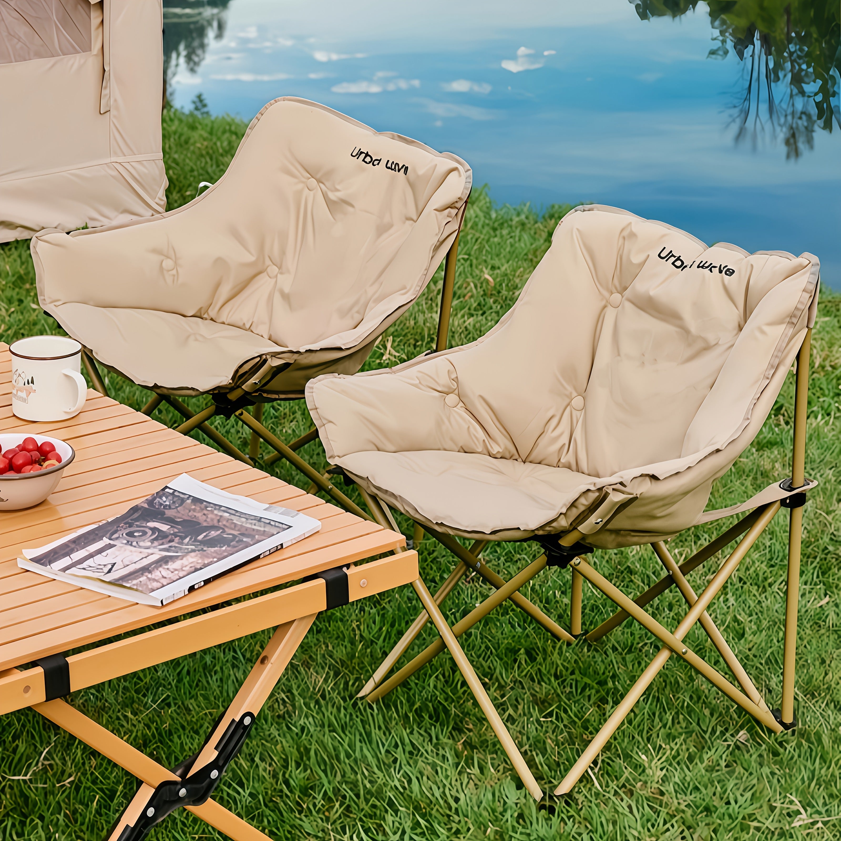 URBANWAVE Outdoor Folding Chair - Lightweight Portable Foldable Stool with Instant Setup