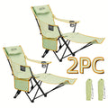 Walker Camping Chairs for Adults - 6-Legged Heavy-Duty Folding Lounge Chair with Footrest
