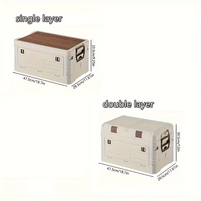 1 Foldable Storage Box, Ideal for Outdoor Camping, Travel, Home Organization