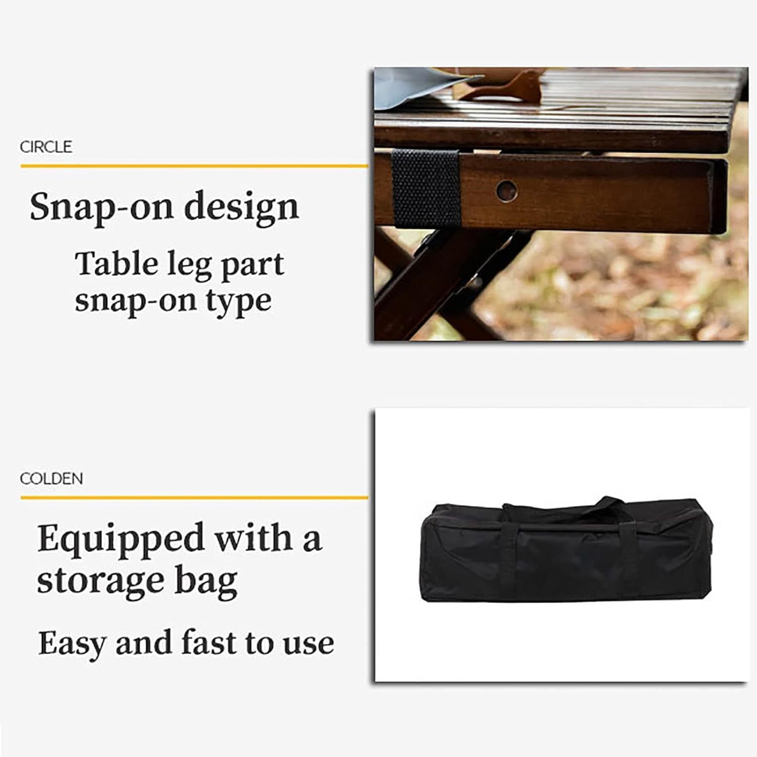 Outdoor patio folding egg roll table portable beech folding table camping picnic table