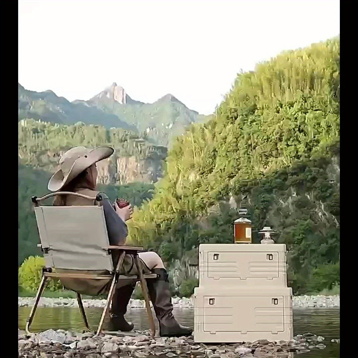 1 Foldable Storage Box, Ideal for Outdoor Camping, Travel, Home Organization