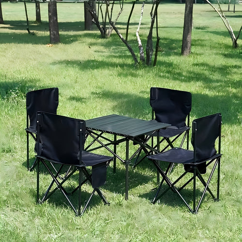 1pc Aluminum Egg Roll Table | Foldable Portable Camping Table with Sturdy X-Shaped Support