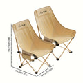 Aoran'S 2pcs Portable Folding Moon Chair Features a High Back And Is Made from Durable Iron Alloy