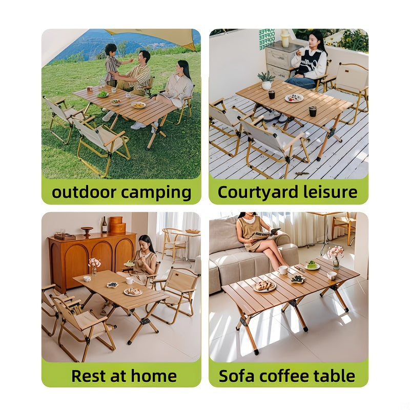 Portable Folding Camping Table with Carry Bag, Suitable for Outdoor Activities