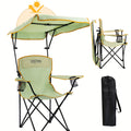 Portable Outdoor Chair Designed for Camping, Featuring a Sturdy Shade Canopy