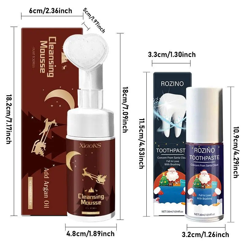 ROZINO Christmas Gift Set for Women - Pampering and Moisturizing 8 Piece Set Includes Bubble Bath Body Wash Hair & Lip Care Products Perfect for Mom Wife or Yourself Soothing Skin Repair Hydrating Moisturize Mask Cleansing