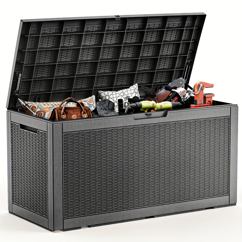 345L\u002F92GAL Storage Capacity Effect with Lockable LidDurable Resin Construction Will Not Rust