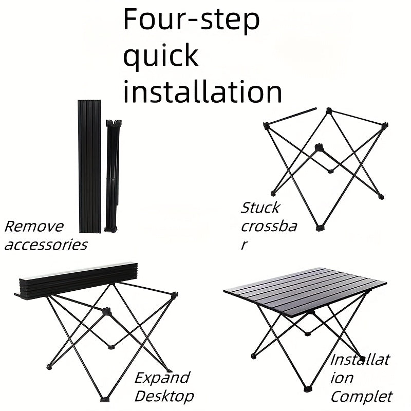 A Portable Folding Camping Side Table That Is Easy to Store, Lightweight Yet Sturdy