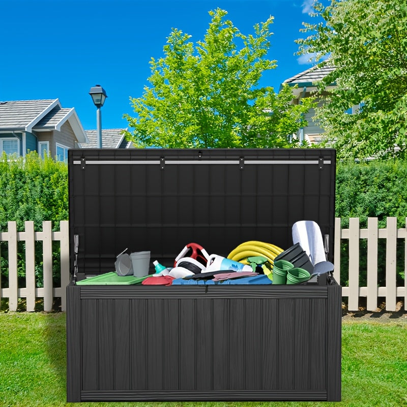 140 Gallon Deck Box Outdoor Storage Box, UV Resistant