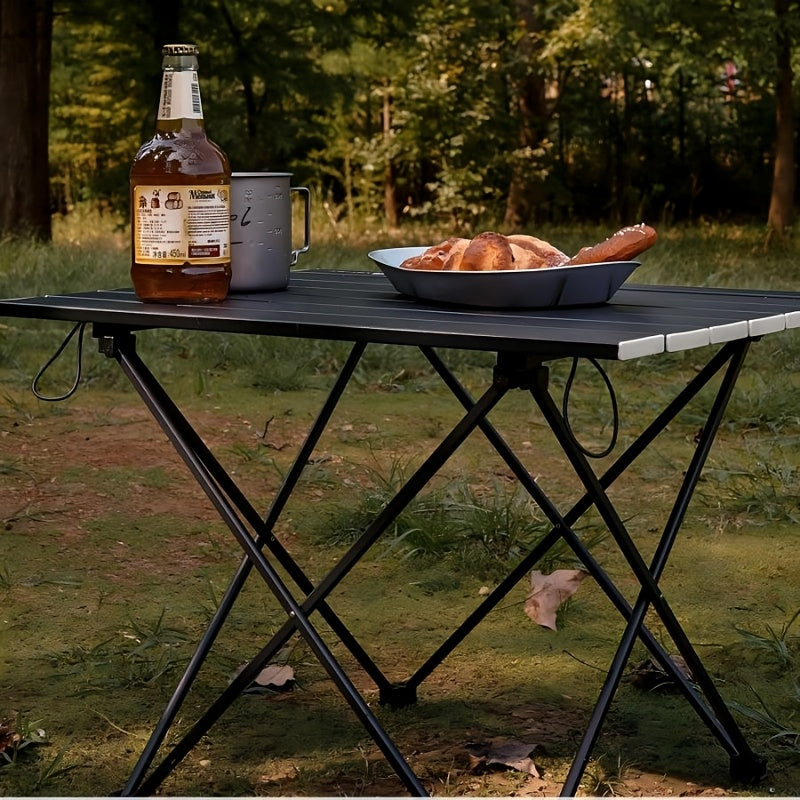 1pc Folding Egg Roll Table | Aluminum Alloy, Portable and Lightweight