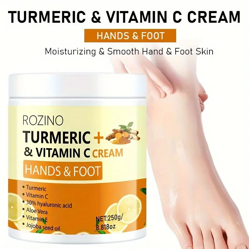 Turmeric hands & foot Firming Cream,Hydrating Anti-wrinkle Tighten Lift Neck Cream for Smooths Wrinkles, Tightening and Lift Skin, Fine lines, Loose & Sagging Skin On Face & Neck 1.69 oz Body Care Smoother Moisturizer Moisture
