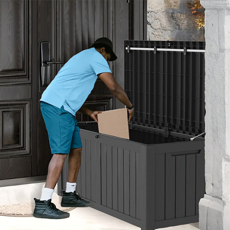 140 Gallon Deck Box Outdoor Storage Box, UV Resistant