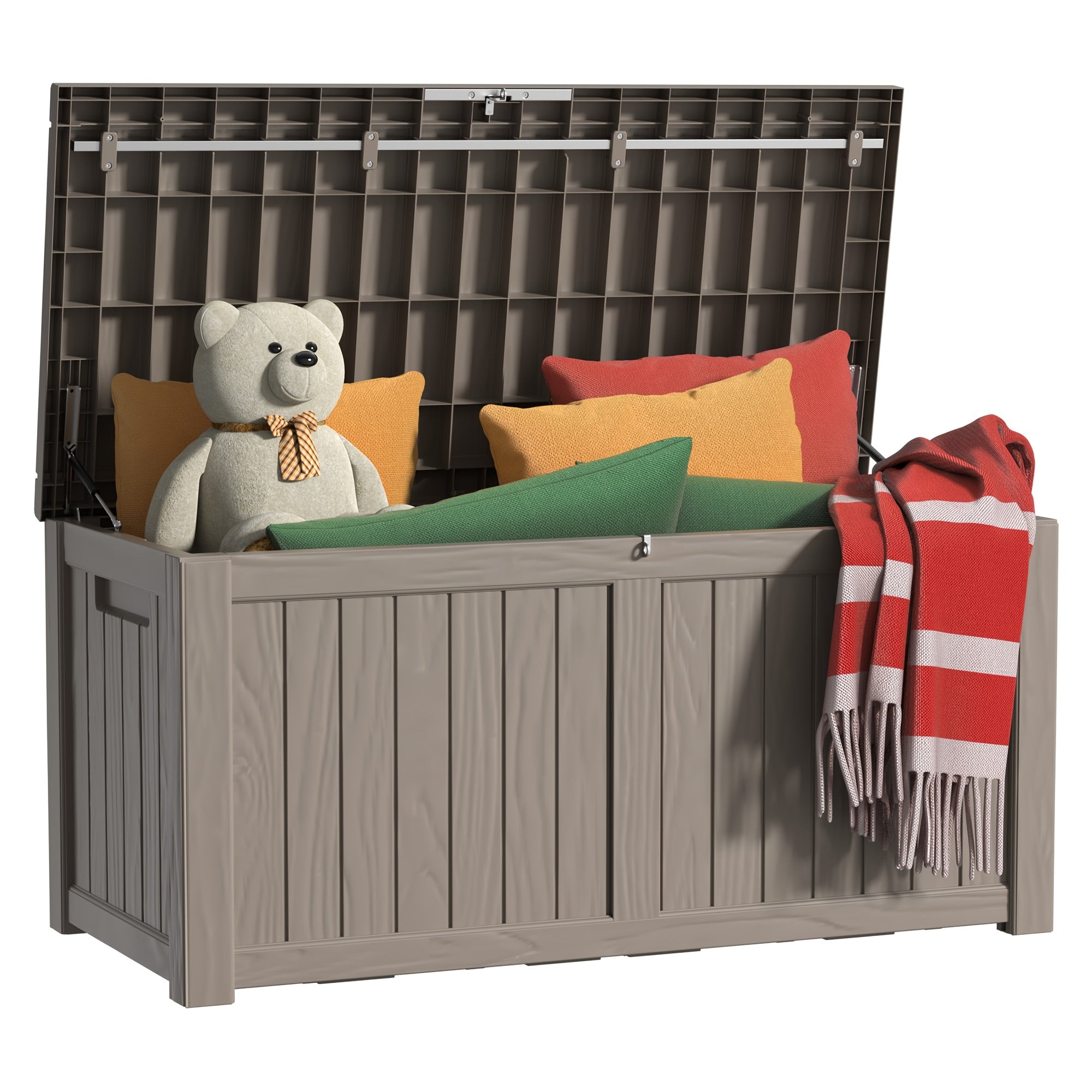 140 Gallon Deck Box Outdoor Storage Box, UV Resistant