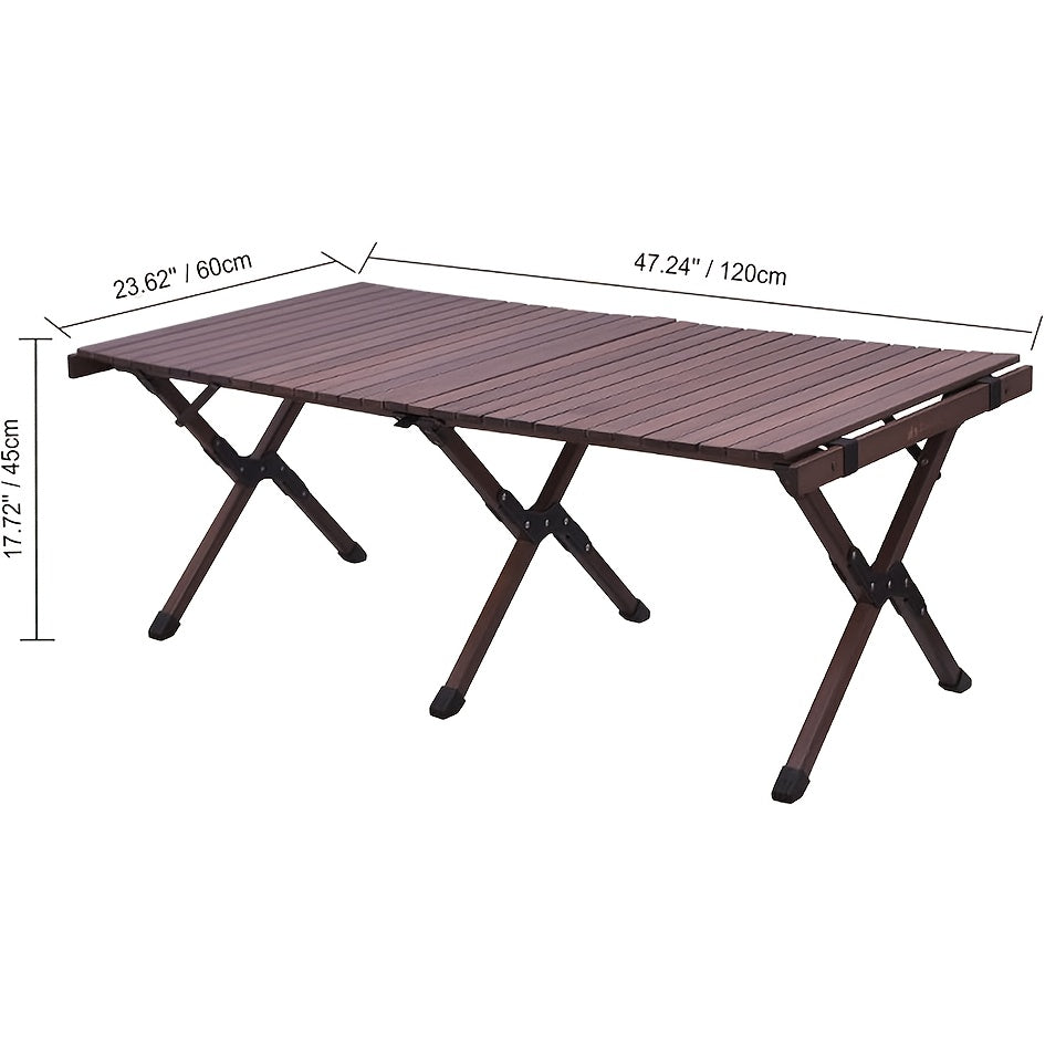 tankesi Portable Folding Egg Roll Table, Lightweight Solid Wood Design With Beech And Pine