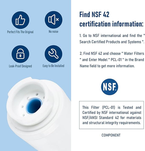 9084 Water Filter, NSF 42, 53 & 401 Certified Filter Replacement for Kenmore 9084, 469084, 9006, 46-9006, 9005, 469005, 9992, 469992, 469992P (3 Pack)