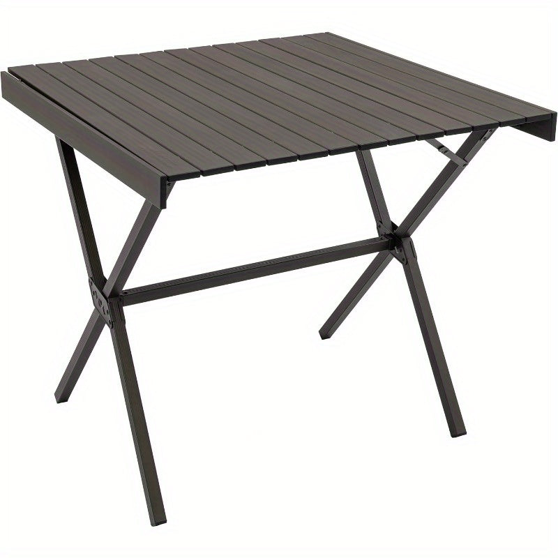 Heavy-Duty Folding Camping Table with Smooth Easy-Clean Roll Top
