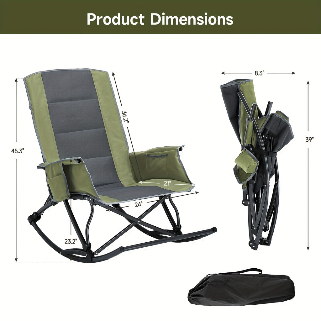 Lawn Chairs, Camping Chairs for Adults, Folding Chair for Outside 330 Lbs Capacity