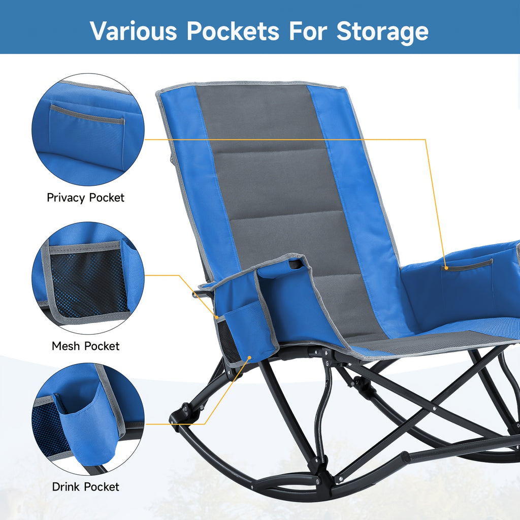 Lawn Chairs, Camping Chairs for Adults, Folding Chair for Outside 330 Lbs Capacity
