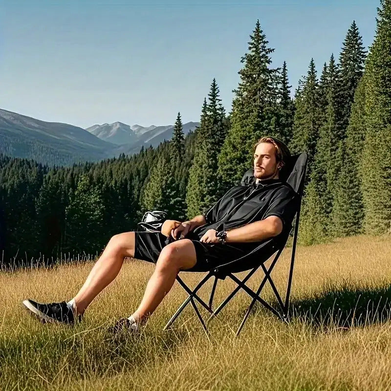 Portable Ergonomic Moon Chair with Backrest | Foldable, Thickened Design