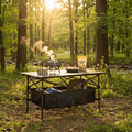 Lightweight Aluminum Folding Camping Table Portable Roll Up Design for Outdoor Camping Beach BBQ Patio