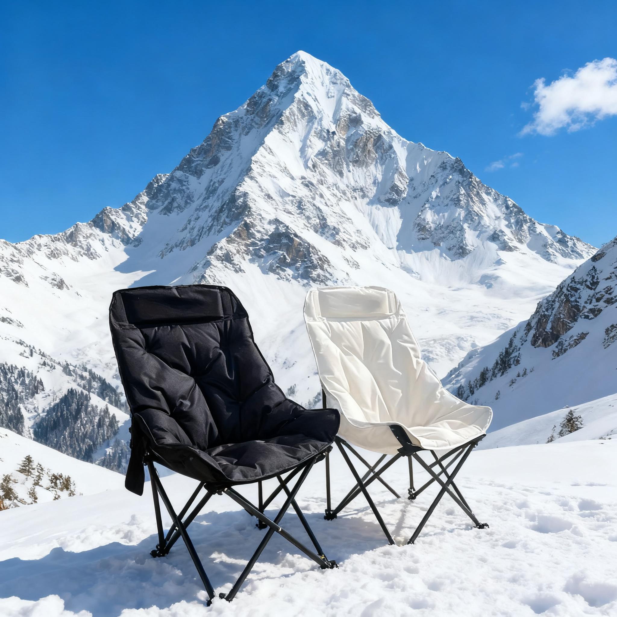 Portable Ergonomic Moon Chair with Backrest | Foldable, Thickened Design