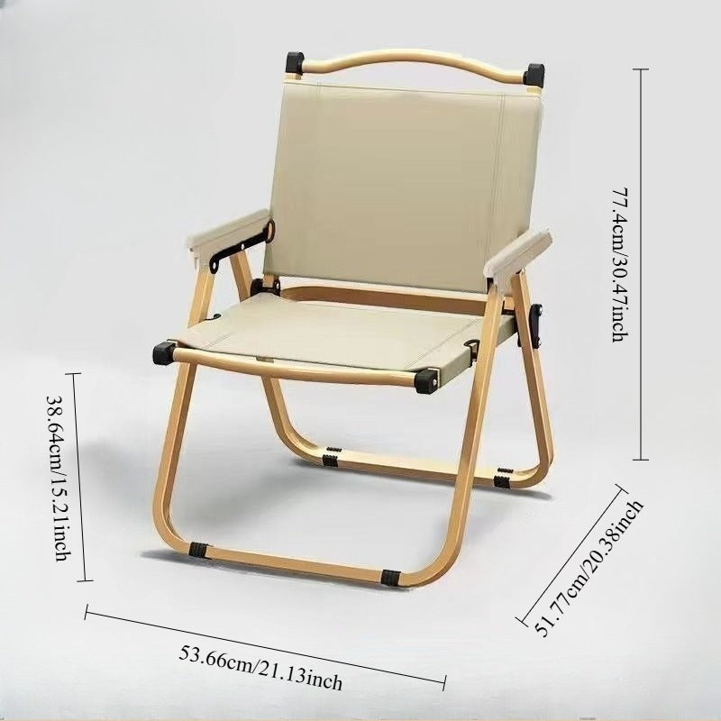 Portable Folding Camping Chair | Ergonomic Backrest and Armrests, Sturdy A-Frame Design