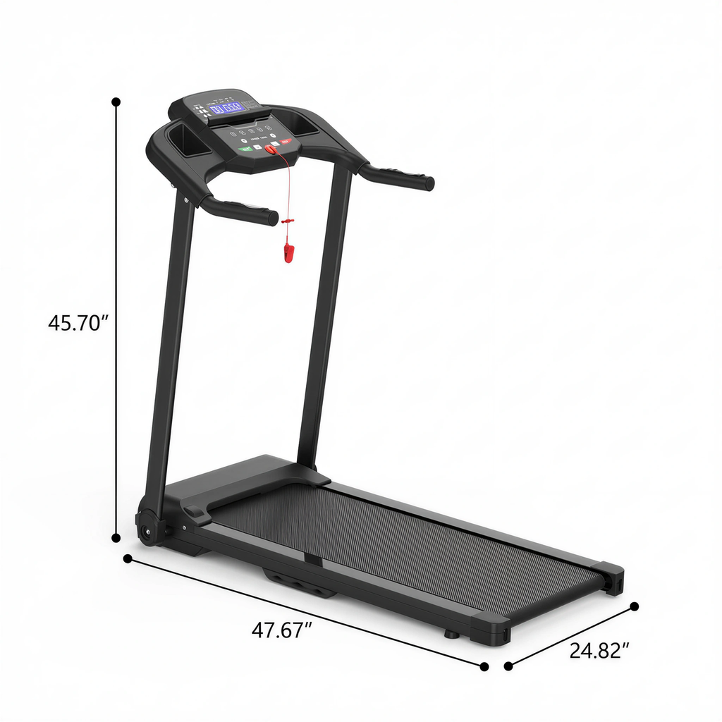 2.5HP Foldable Treadmill for Home Gym, Electric Running Walking Machine