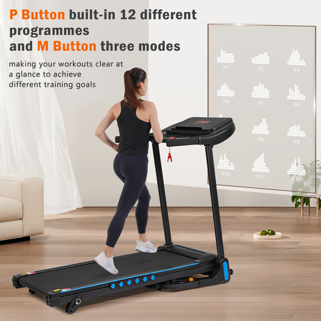 3.0HP Incline Treadmill, 350 lbs, Auto-Folding, Bluetooth Speaker, Type-C, 10MPH