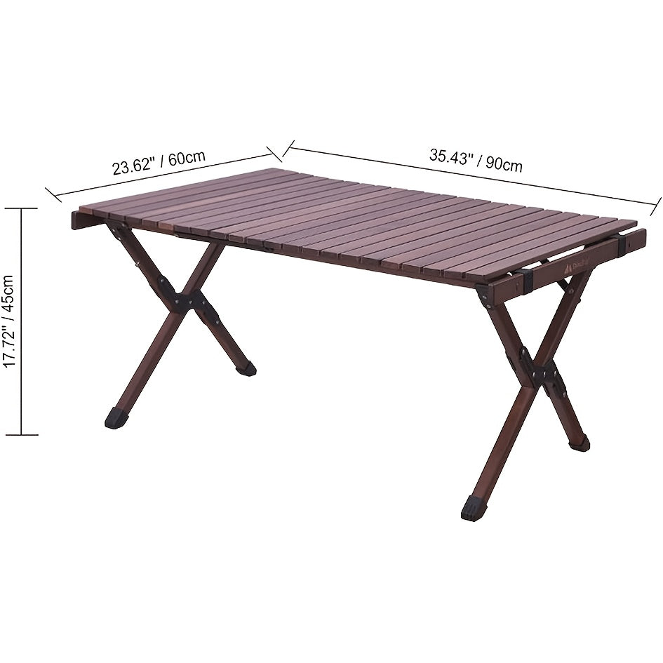 tankesi Portable Folding Egg Roll Table, Lightweight Solid Wood Design With Beech And Pine