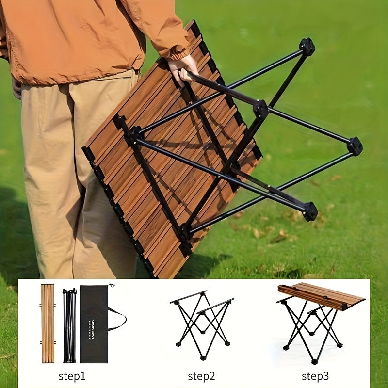 A Portable Folding Camping Side Table That Is Easy to Store, Lightweight Yet Sturdy