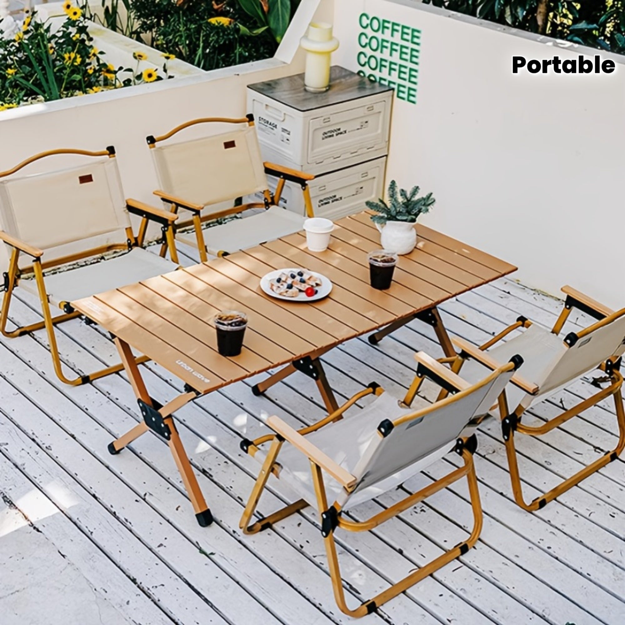 Portable Folding Camping Table with Carry Bag, Suitable for Outdoor Activities