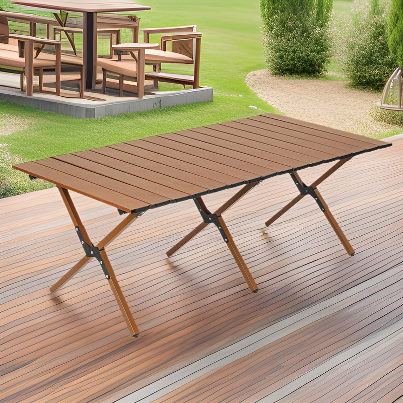 Taomasi Outdoor Camping Aluminum Alloy Egg Roll Table, Portable Folding Camping Table