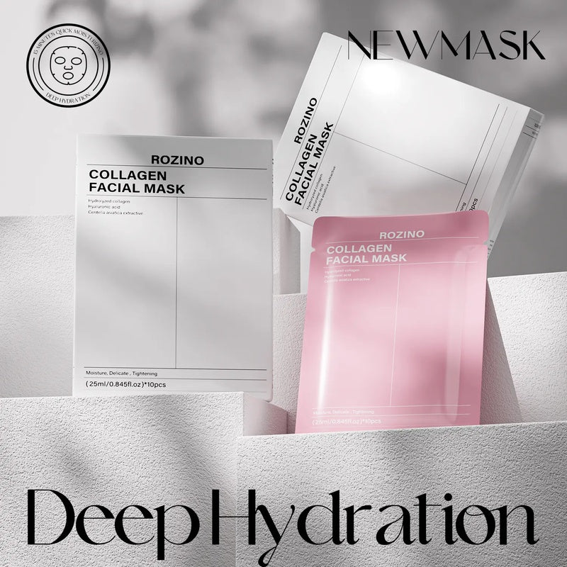 Biological collagen facial mask - moisturizing, pore shrinking, and tightening - enhance skin moisture, shrink pores, enhance elasticity, and glow youthful beauty facial mask