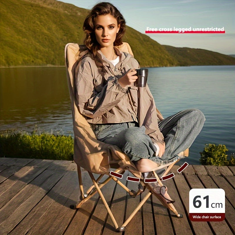 Portable Ergonomic Moon Chair with Backrest | Foldable, Thickened Design