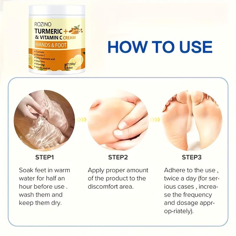 Turmeric hands & foot Firming Cream,Hydrating Anti-wrinkle Tighten Lift Neck Cream for Smooths Wrinkles, Tightening and Lift Skin, Fine lines, Loose & Sagging Skin On Face & Neck 1.69 oz Body Care Smoother Moisturizer Moisture