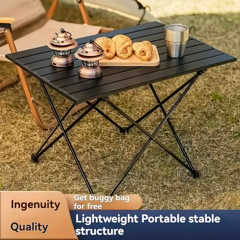 1pc Folding Egg Roll Table | Aluminum Alloy, Portable and Lightweight