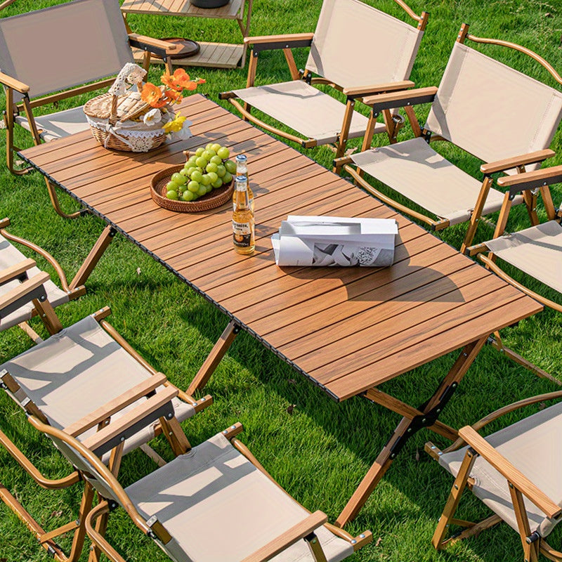 New outdoor leisure camping folding chair egg roll table