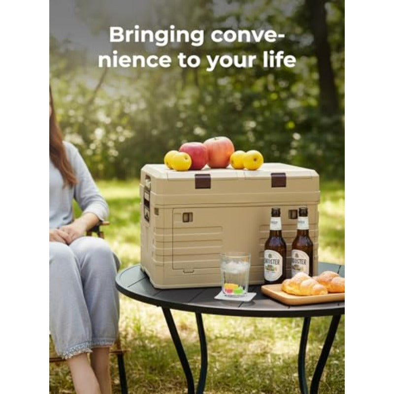 60L Foldable Storage Box with handles Double-Layer Storage Box with Lids ideal