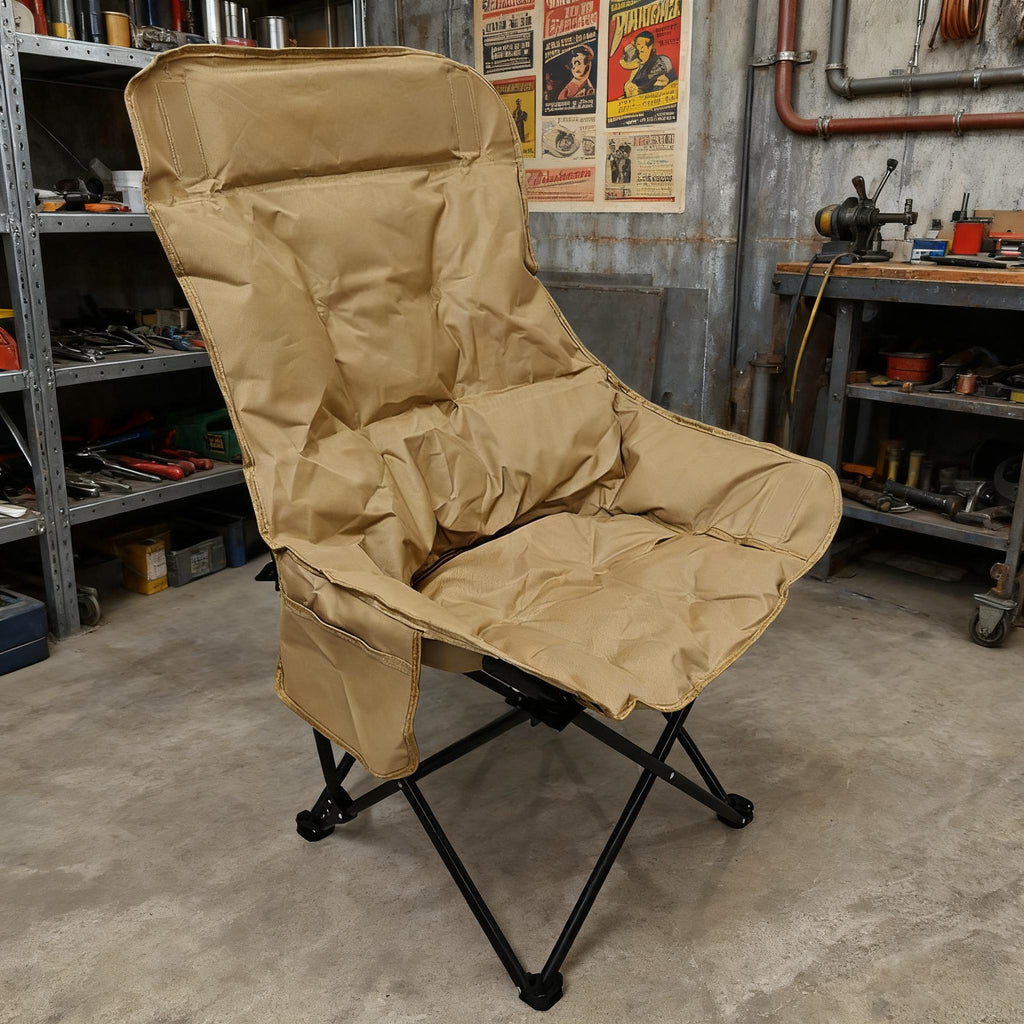 Portable Ergonomic Moon Chair with Backrest | Foldable, Thickened Design