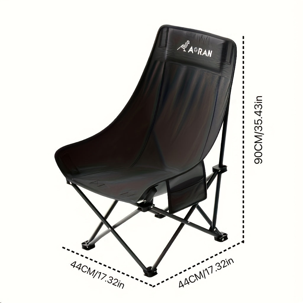 Aoran'S 2pcs Portable Folding Moon Chair Features a High Back And Is Made from Durable Iron Alloy