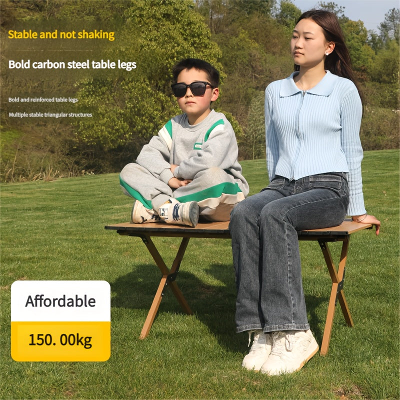 Taomasi Outdoor Camping Aluminum Alloy Egg Roll Table, Portable Folding Camping Table