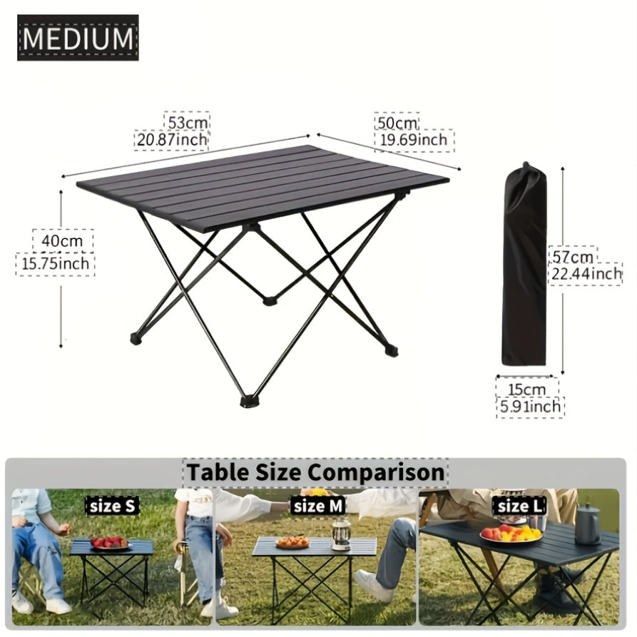 1pc Folding Egg Roll Table | Aluminum Alloy, Portable and Lightweight