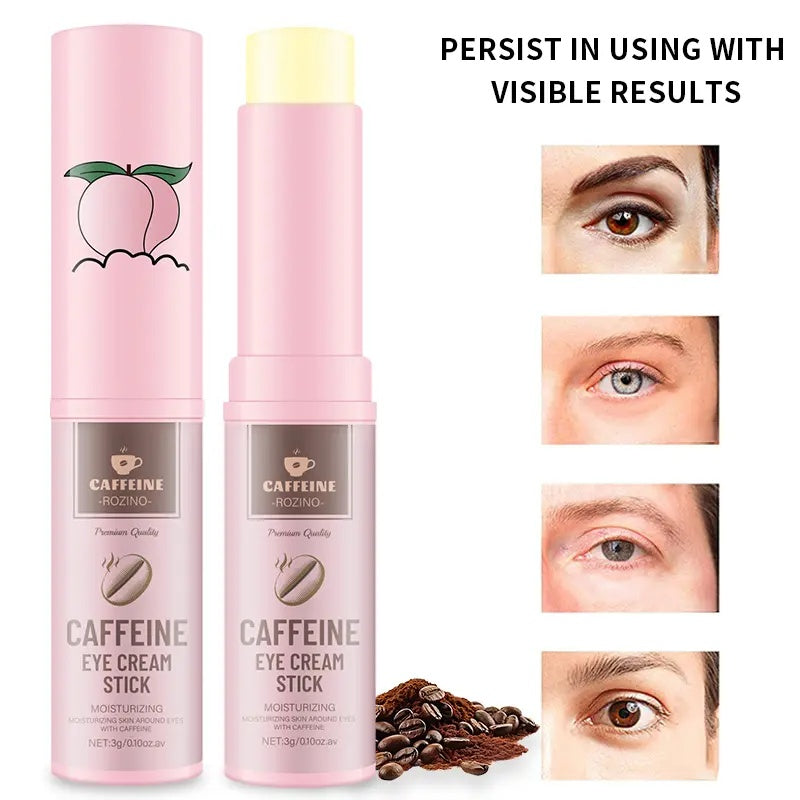 [Four Pack]ROZINO Caffeine Eye Cream Stick - Moisturizing and Restoring Skin Vitality, Eye Brightener and Corrector, 3g