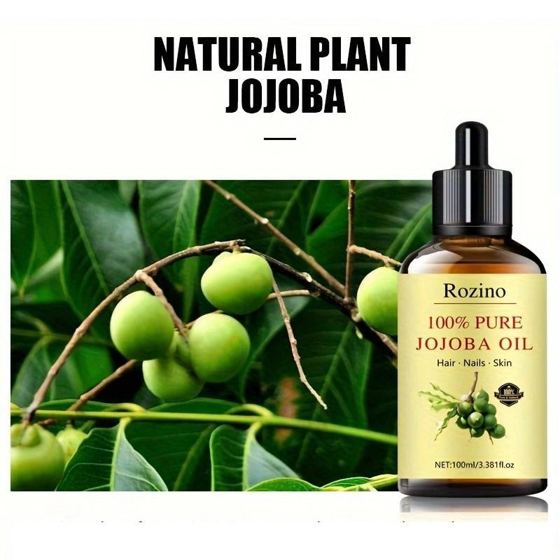 Rozino 100% Pure Jojoba Oil - Lubrication Maintenance, No - Rinse & Fast Absorb