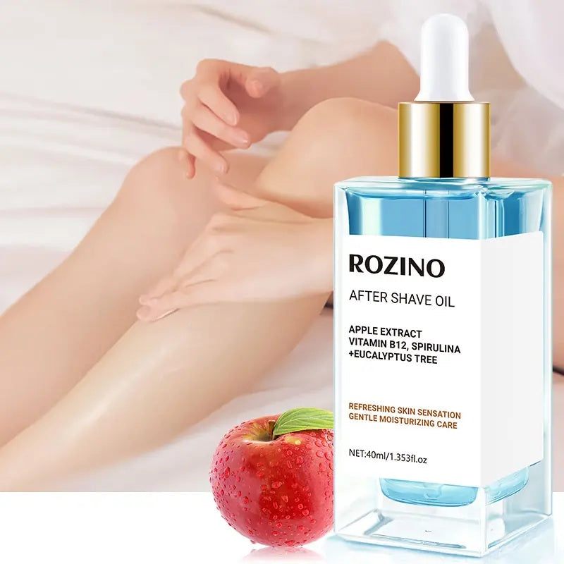 ROZINO After Shave Oil Soothing & Gentle for Sensitive Skin with Apple Extract Vitamin B3 Spirulina Eucalyptus Tree 40ml